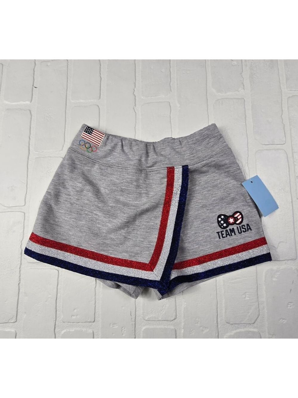 Hello Kitty X Team U.S.A Gray Girls Skort Small 6/6X